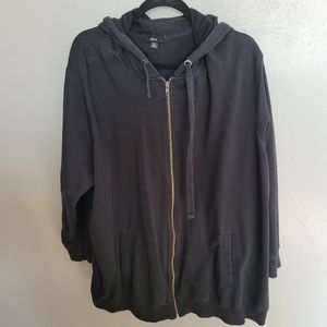 Plus Size Ellos Black Zip Up Hoodie 2x(26/28)